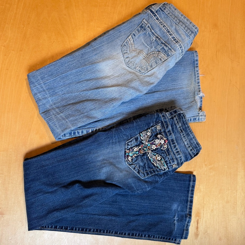 Set of two jeans size 28 Miss Me and Big Star
